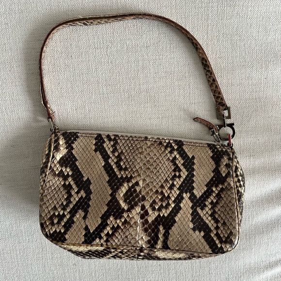 Vintage Ferragamo Snakeskin Python Shoulder Bag - Picture 3 of 12